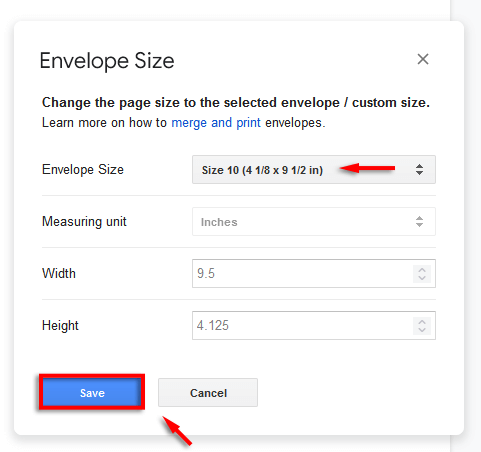 How to Print on an Envelope Using Google Docs - 56