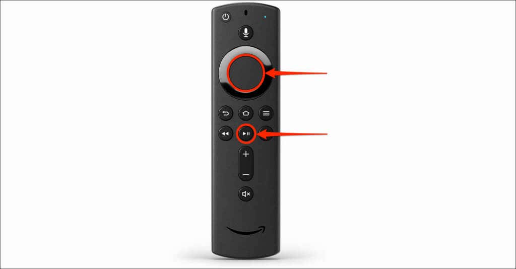 buttons to press on Fire TV stick remote to restart it