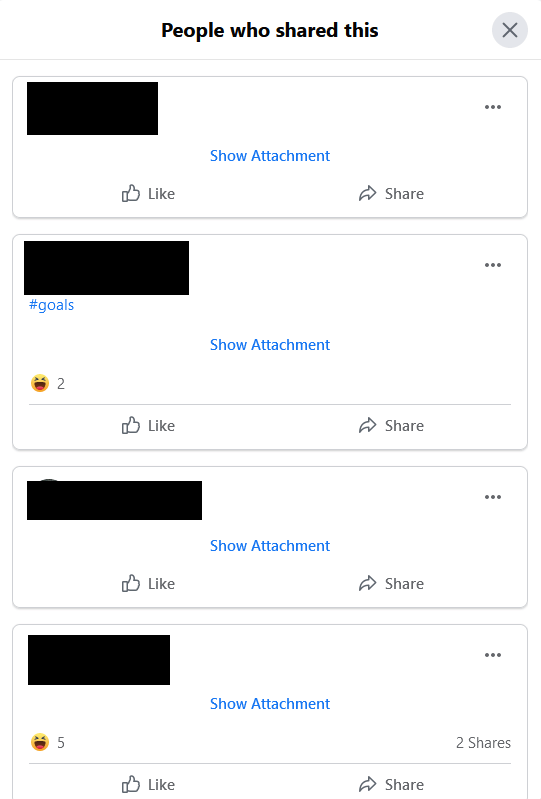 how to see who shared your post on facebook mobile