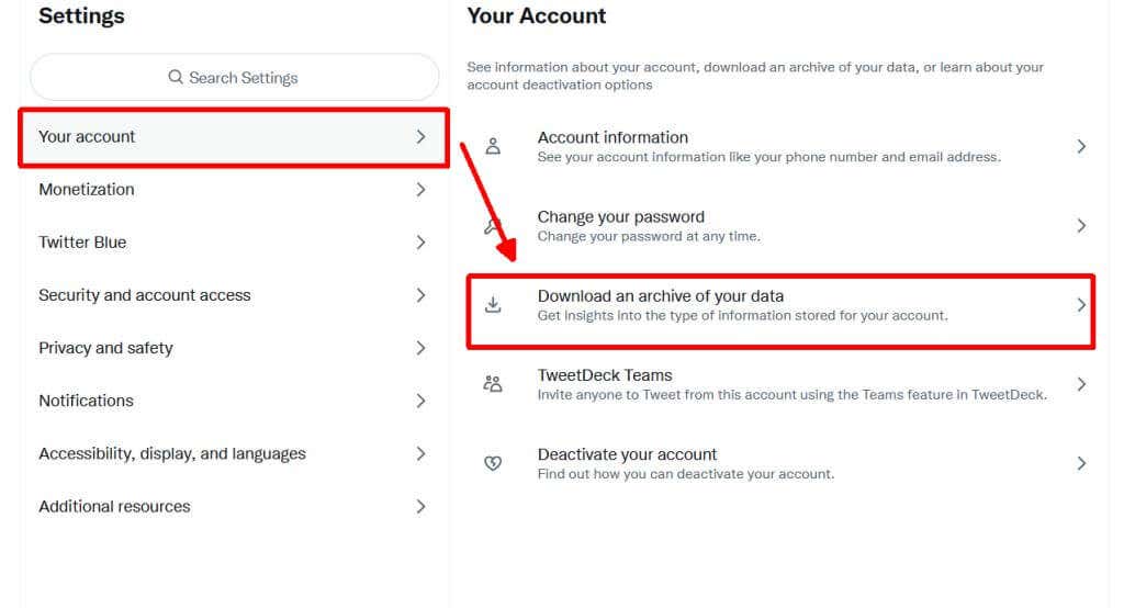How to Download an Archive of Your Twitter Data and Tweets - 40