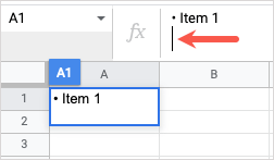 How to Insert and Use Bullet Points in Google Sheets - 95