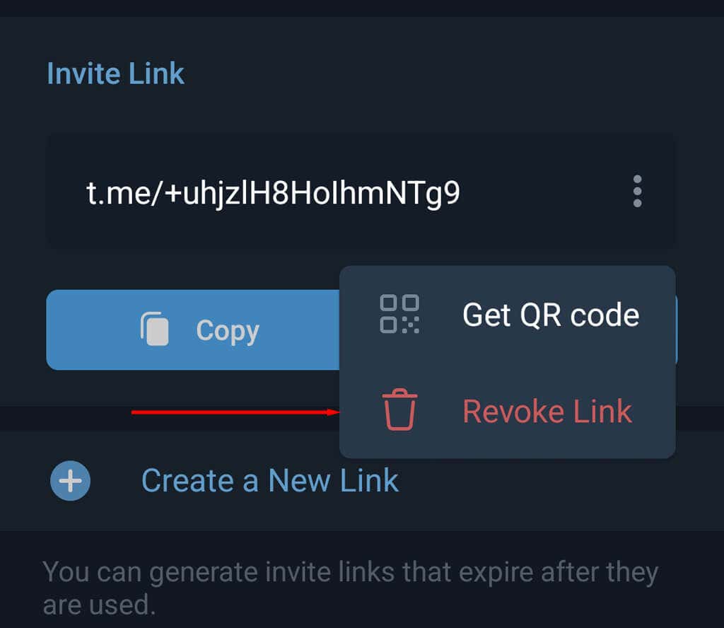 How to Revoke a Group Invite Link image 4