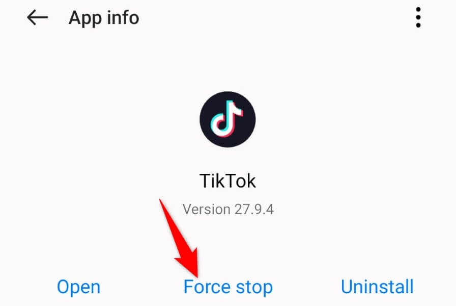 Forçar o fechamento e reabrir o TikTok