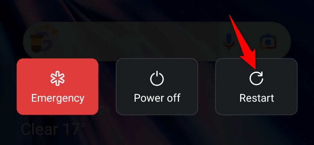 Reinicie seu telefone para corrigir TikTok Continue travando