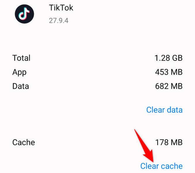Limpe os dados em cache do TikTok no seu telefone