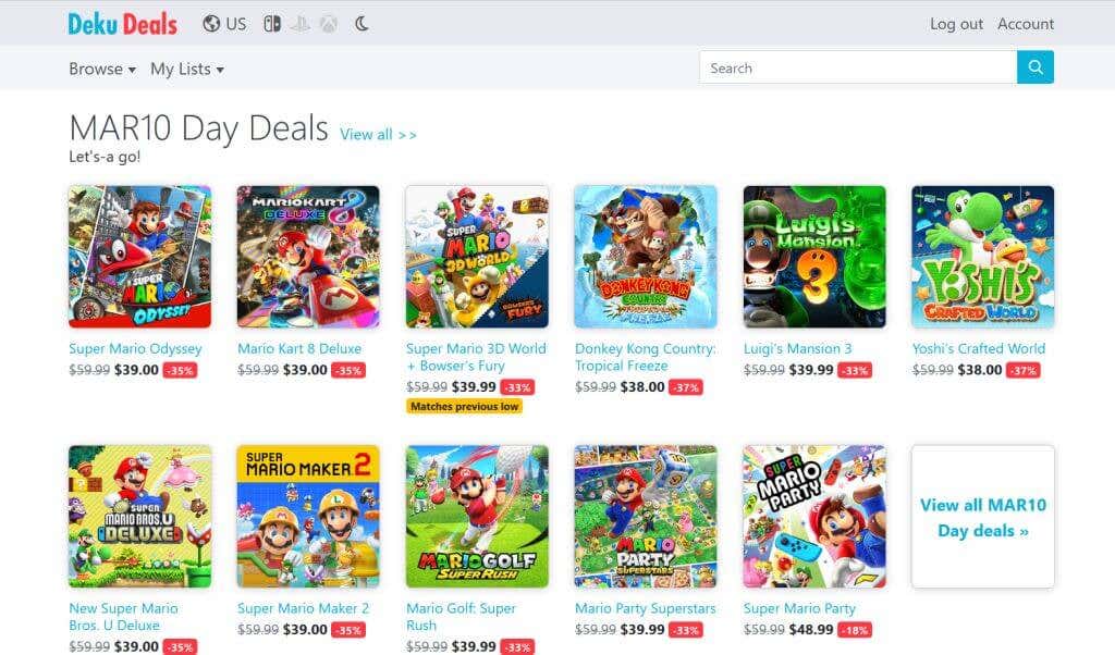 Nintendo Games Price Tracker — NT Deals in the official USA Nintendo eShop