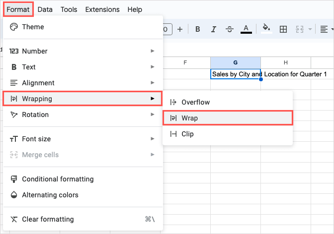 How to Wrap Text in Google Sheets on the Web image