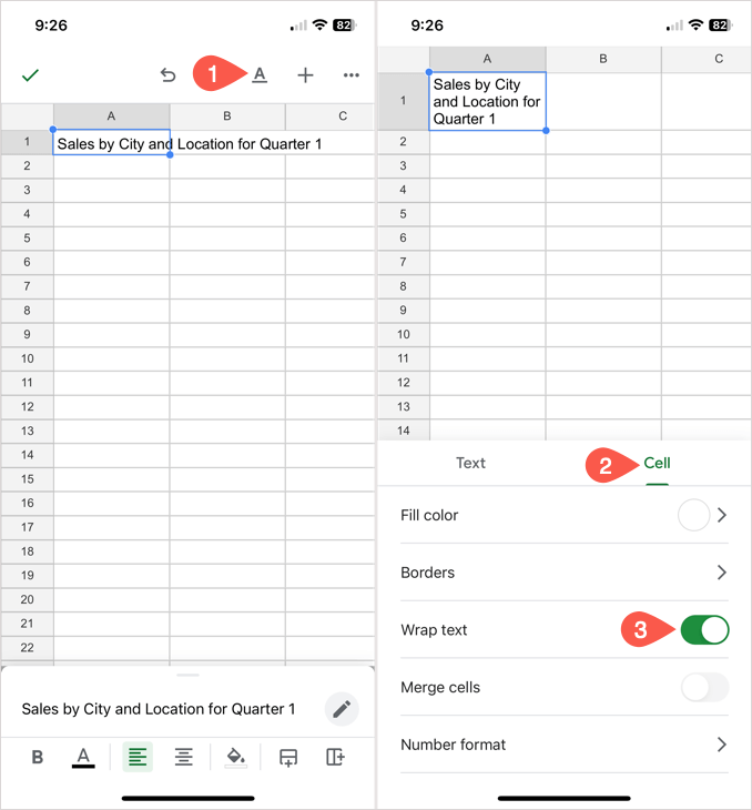 How to Wrap Text in Google Sheets on Mobile image