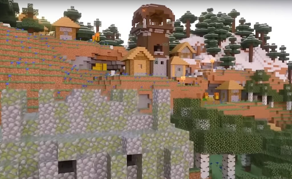 ott-10-best-minecraft-seeds-in-2023-7-compressed - Online Tech Tips The Jungle and Desert Village Seed image