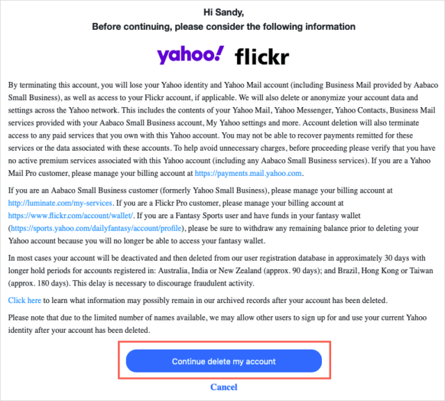 How to Delete Your Yahoo Account