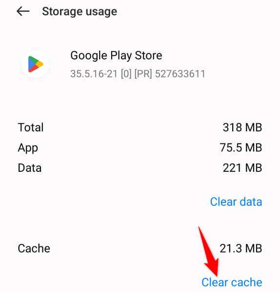 Clear the Google Play Store App’s Cache image 2