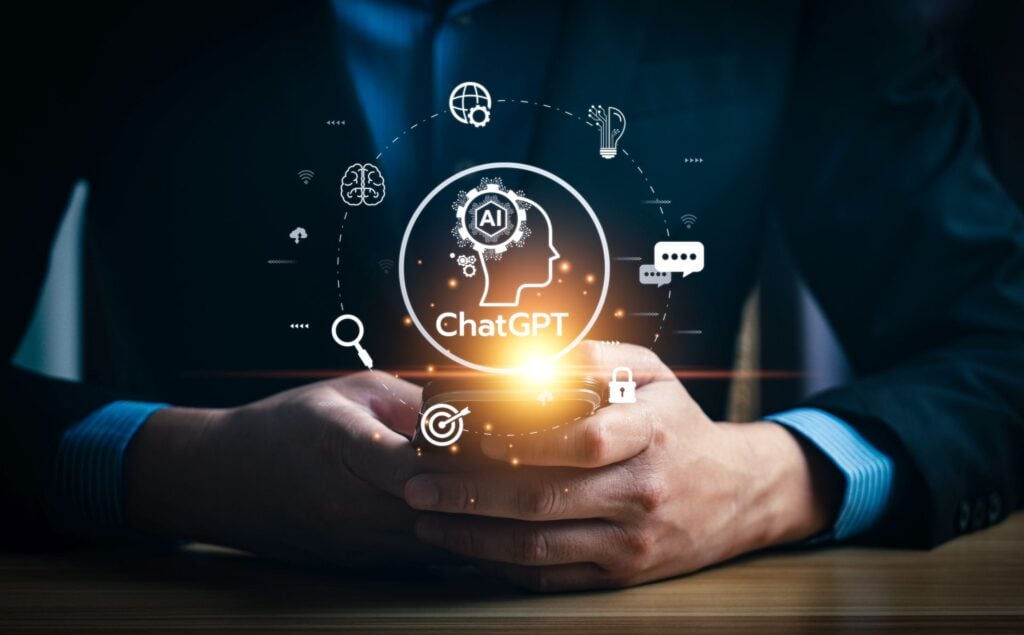 Chatgpt Chat with AI or Artificial Intelligence technology, business use AI smart technology by inputting, deep learning Neural networks to understand, respond to user inputs. future technology - Online Tech Tips The Best 7 ChatGPT Chrome Extensions image