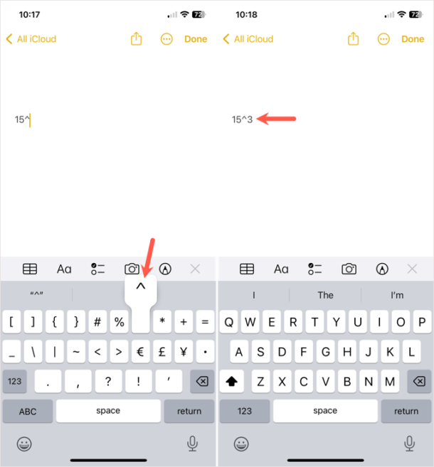 How to Type Exponents on Android, iPhone, and iPad