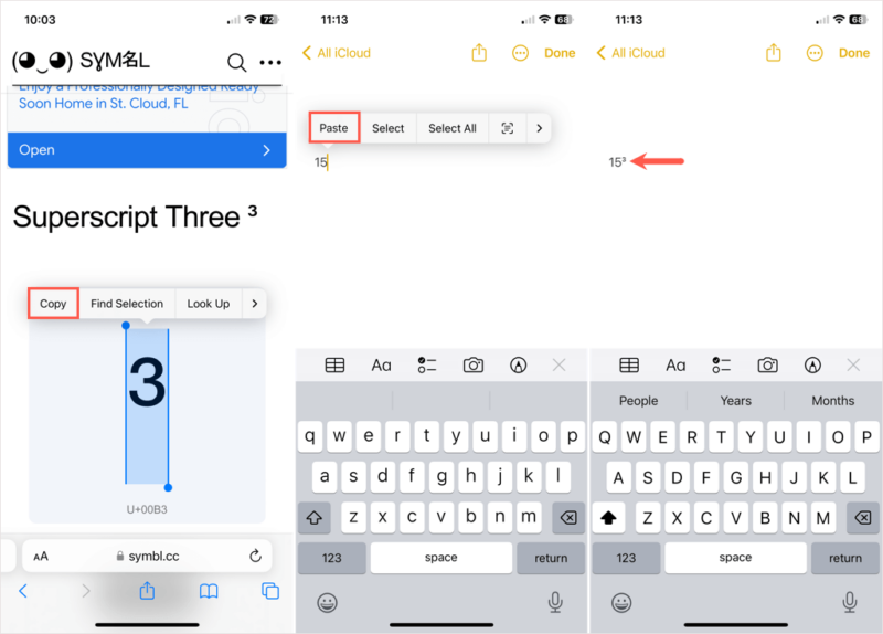How to Type Exponents on Android, iPhone, and iPad