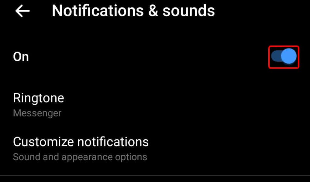 Toggle Off and Back On Your Facebook Messenger Notifications image
