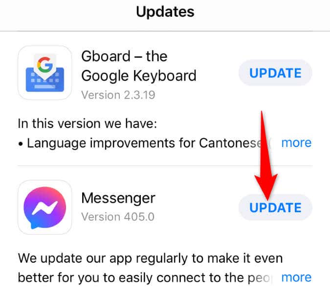 Update Facebook Messenger on Your Phone image 2