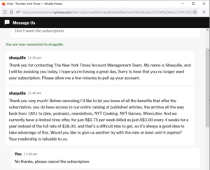 How to Cancel Your New York Times Subscription