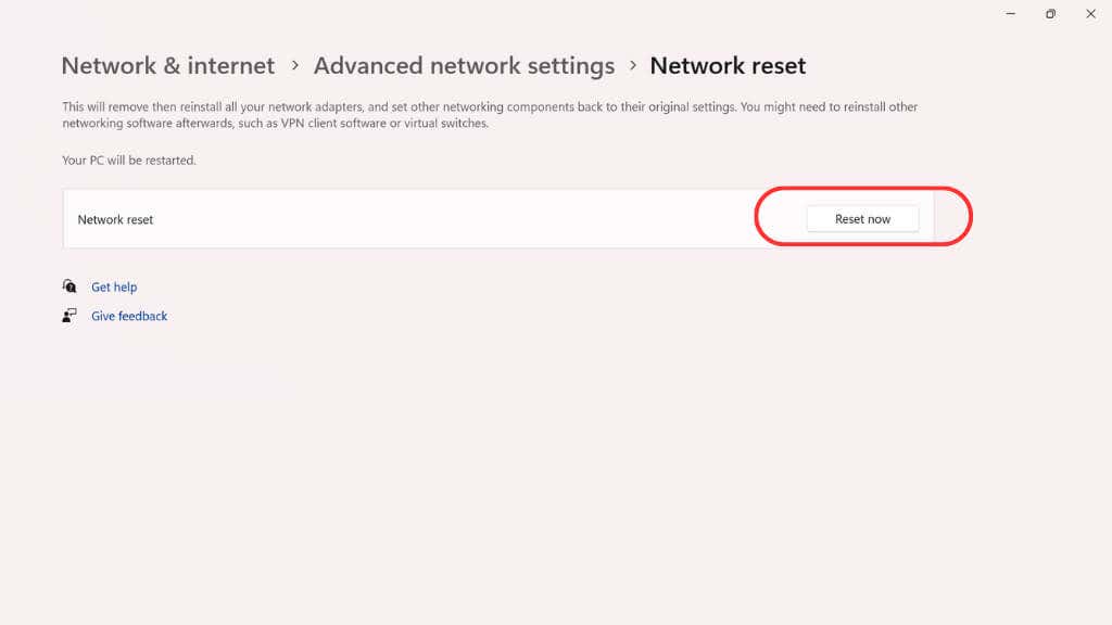 Reset Network Connections and Settings image 3