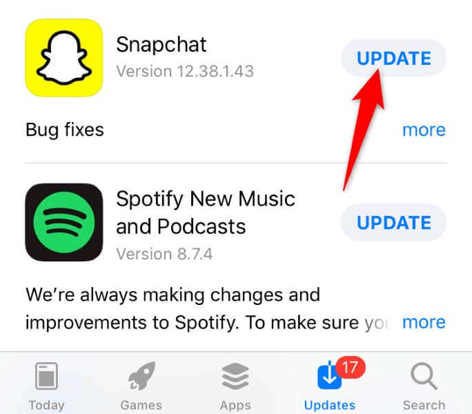 Update Snapchat on Your iPhone or Android Phone image 2