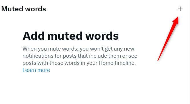 adding muted words