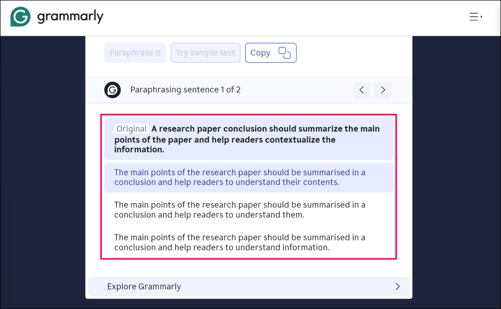 best-free-paraphrasing-tool-grammarly - Online Tech Tips Grammarly paraphrasing tool result analysis