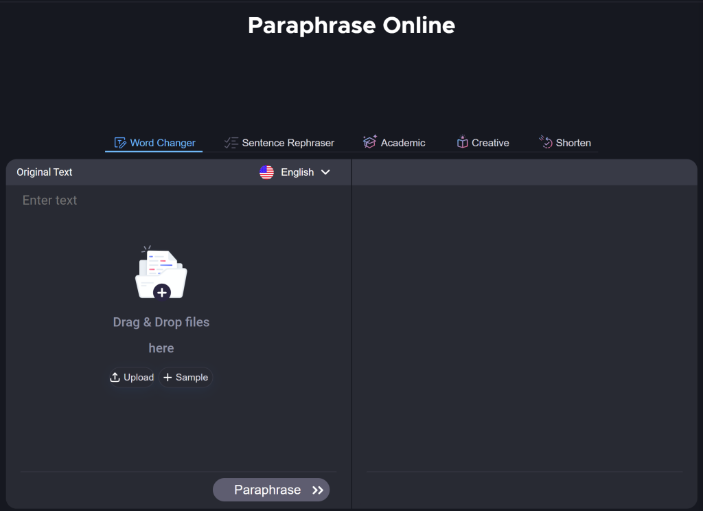 free-paraphrasing-tool-online - Online Tech Tips Paraphrase Online tool dashboard