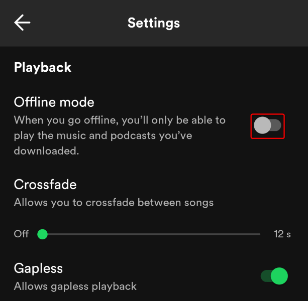 Turn Off Spotify’s Offline Mode image