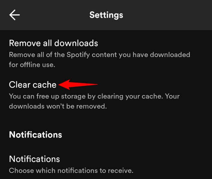Clear Spotify’s App Cache image