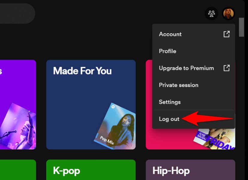Log Out and Back Into Your Spotify Account image 2