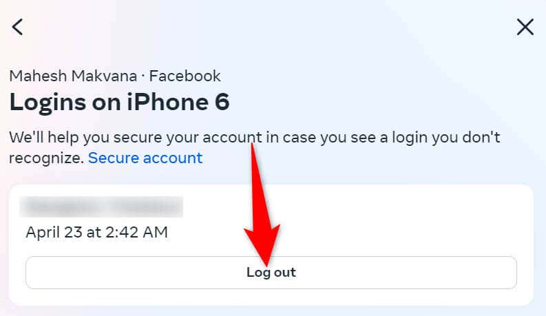 Use Facebook’s Desktop Site to Log Out of Your Account on Your Phone image