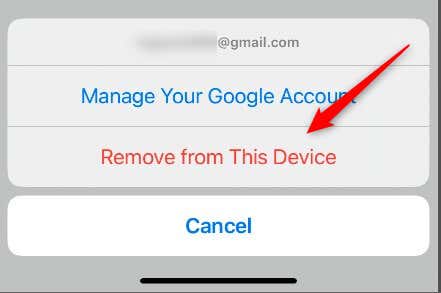 How to Remove a Google Account From Chrome (iOS and Android) image 5