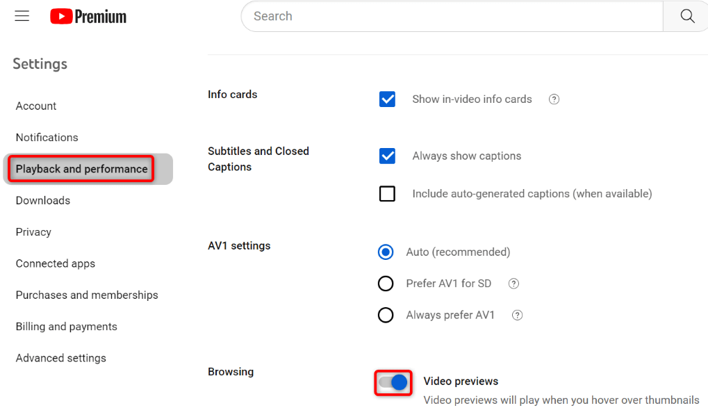 Turn Off YouTube’s Video Previews image