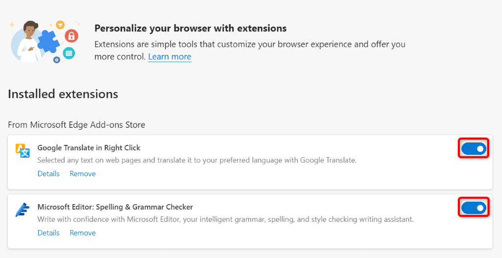 Turn Off the Web Browser Extensions and Adblockers image 3
