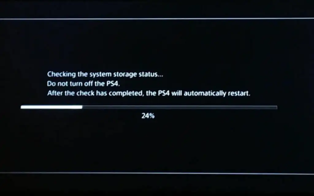 ps4-stuck-in-checking-system-storage-status-boot-loop-5-fixes-to-try-1 - Online Tech Tips The "Checking the system storage status" screen on PS4. - ps4-stuck-in-checking-system-storage-status-boot-loop-5-fixes-to-try-1