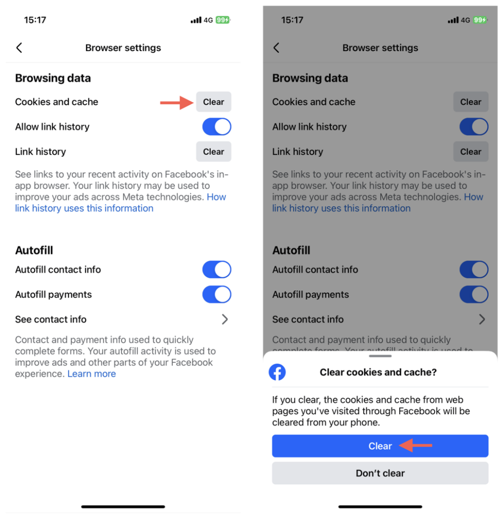 How to Clear Facebook Cache on iPhone
