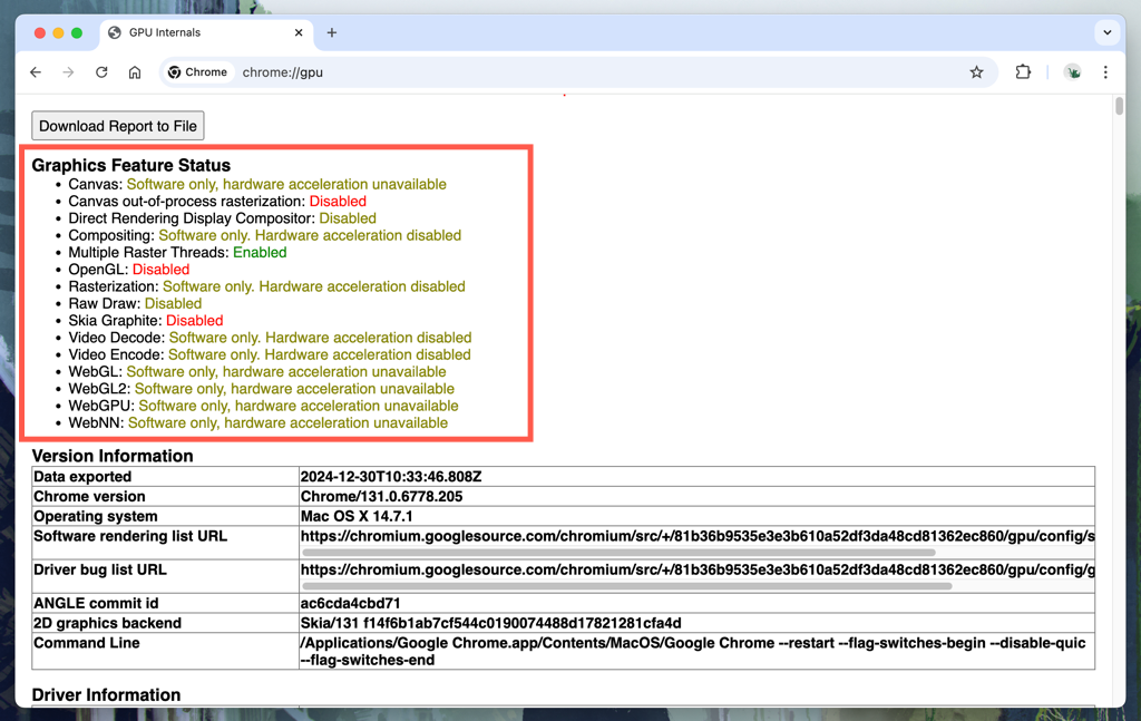 how-to-turn-off-hardware-acceleration-chrome-ott-6-compressed - Online Tech Tips A Chrome tab displaying the hardware acceleration status of the browser. - how-to-turn-off-hardware-acceleration-chrome-ott-6-compressed
