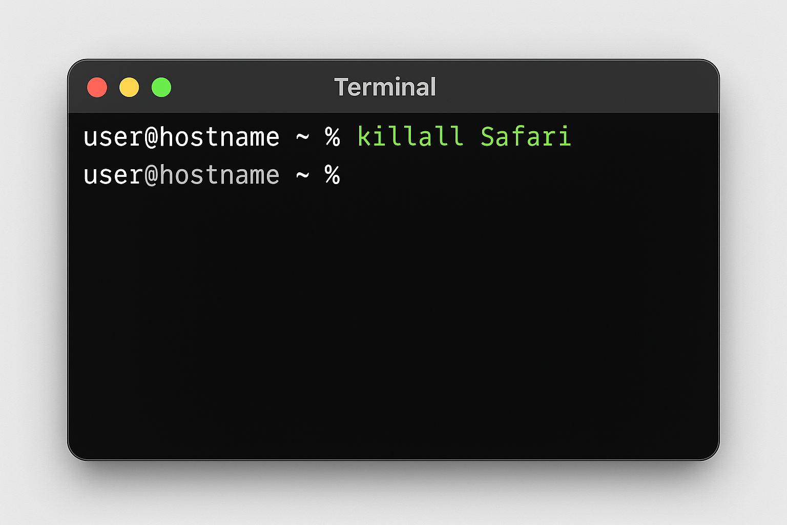 macOS Terminal executing killall command