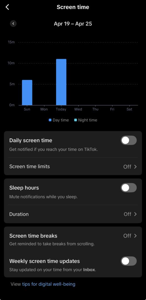 tiktok screen time - Online Tech Tips Tiktok screen time settings inside of the app