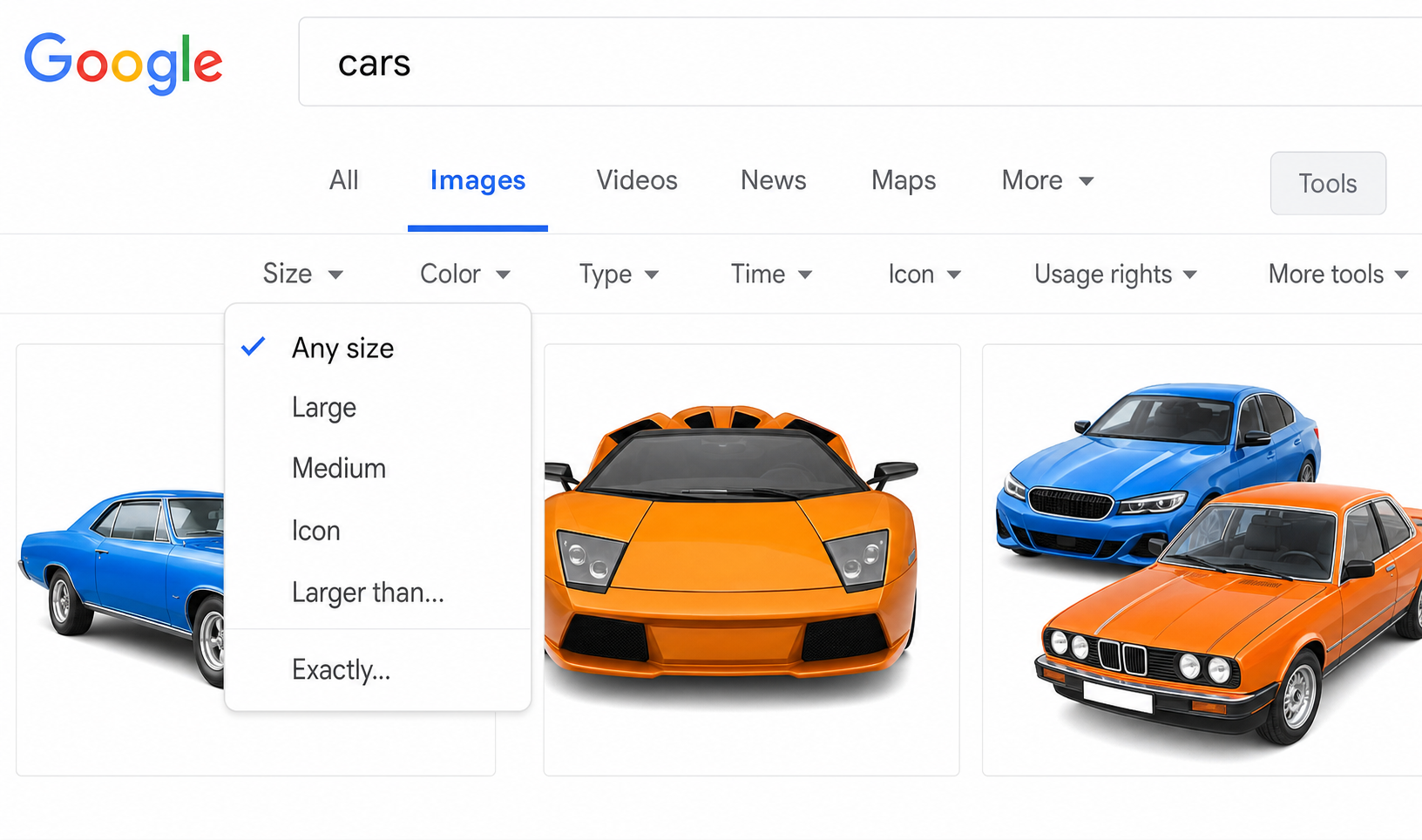 find icons google