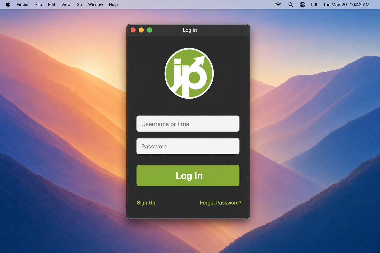 No-IP Dynamic Update Client on macOS Sequoia showing login screen