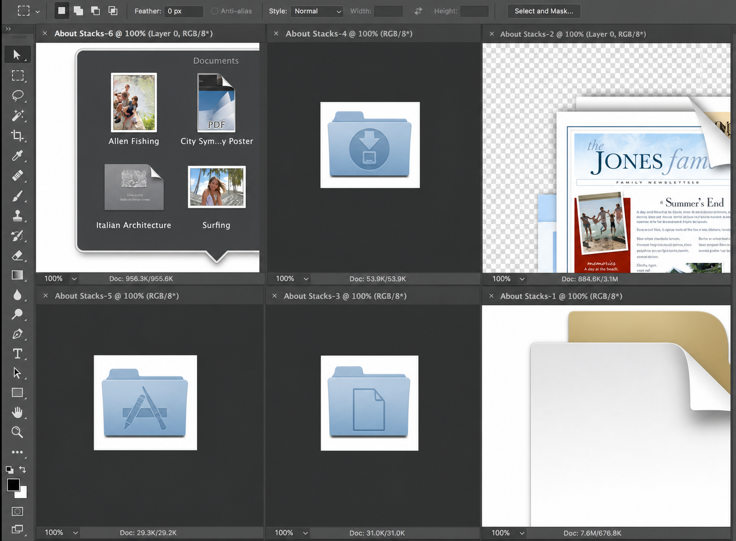 photoshop imported images