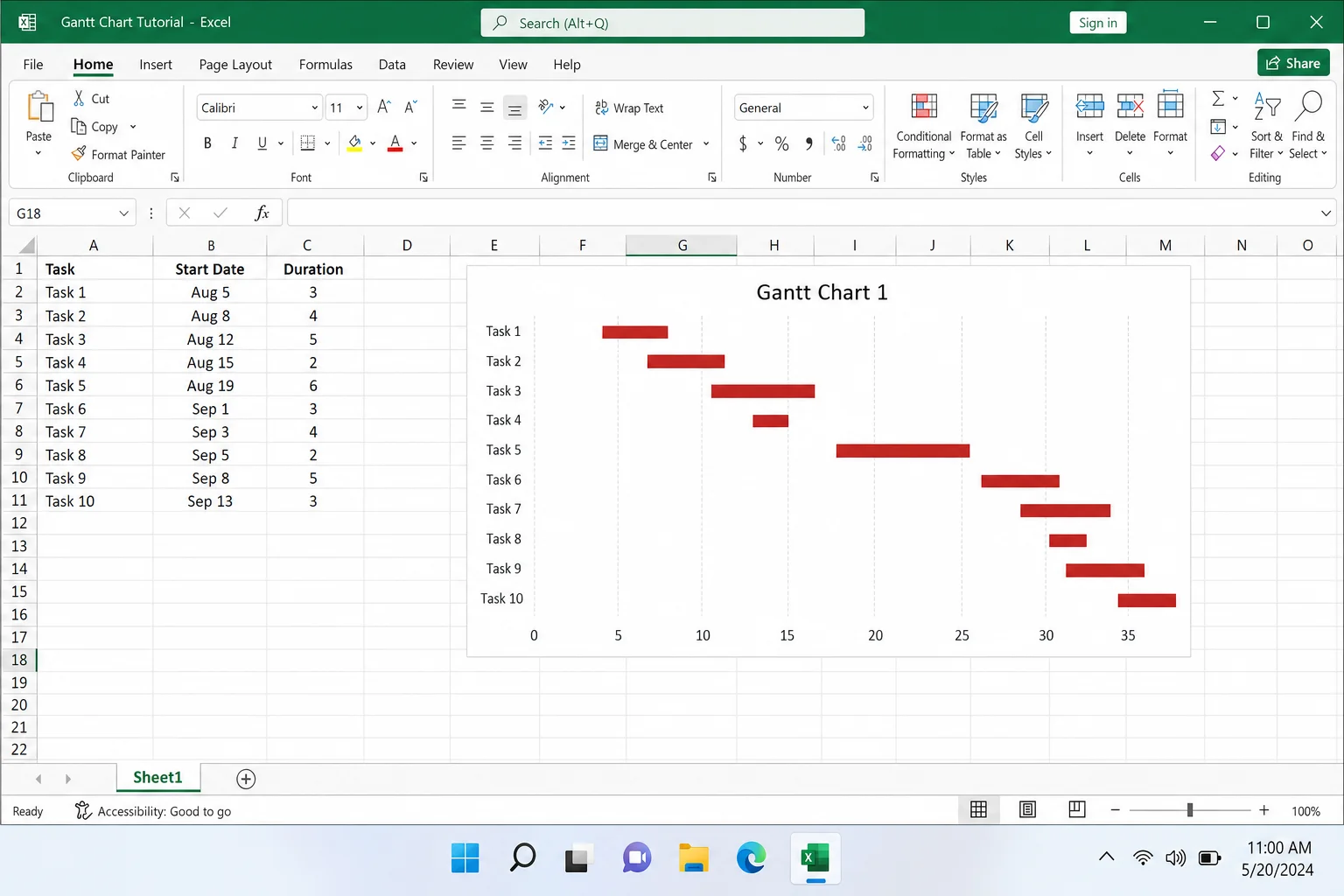 How to Create a Gantt Chart in Microsoft Excel (2026 Guide)